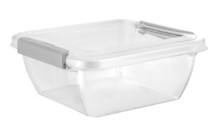 Контейнер для продуктов Plast Team HELSINKI с защелками 0,5л квадрат натуральный